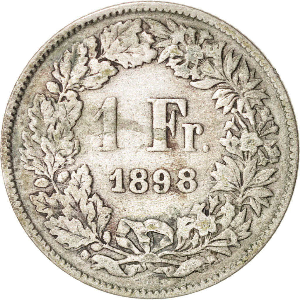 Switzerland, Franc, 1898, Bern, F(12-15), Silver, KM:24