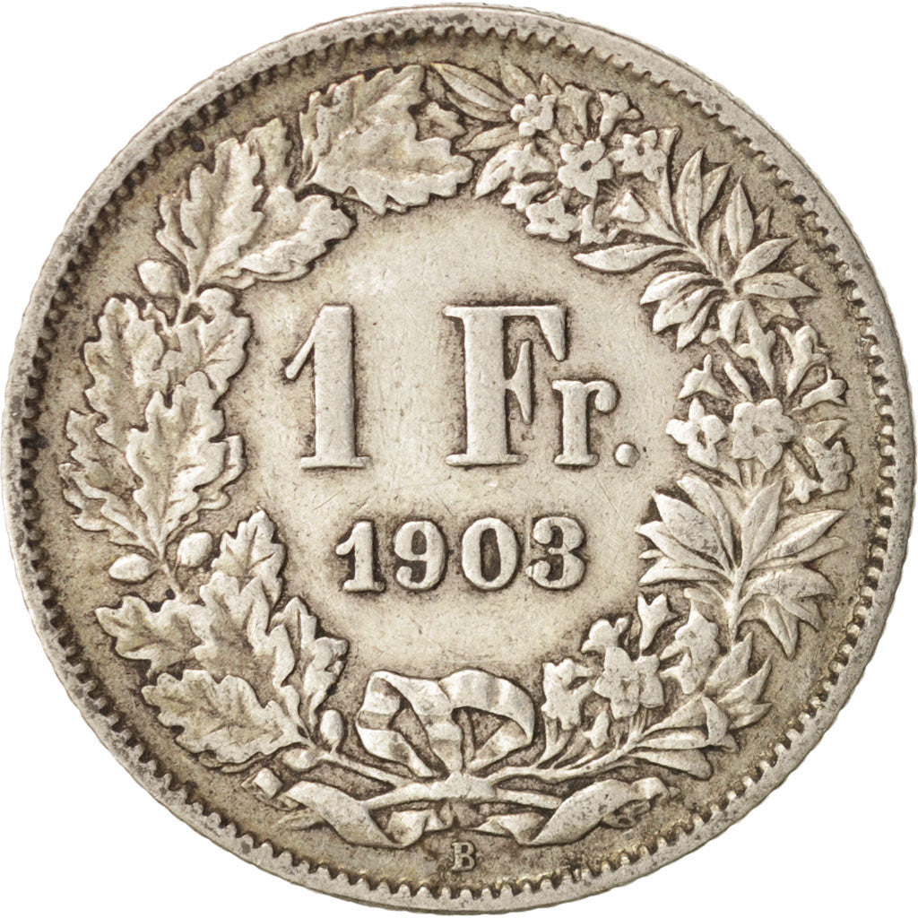 Moneta, Svizzera, Franc, 1903, Bern, MB+, Argento, KM:24