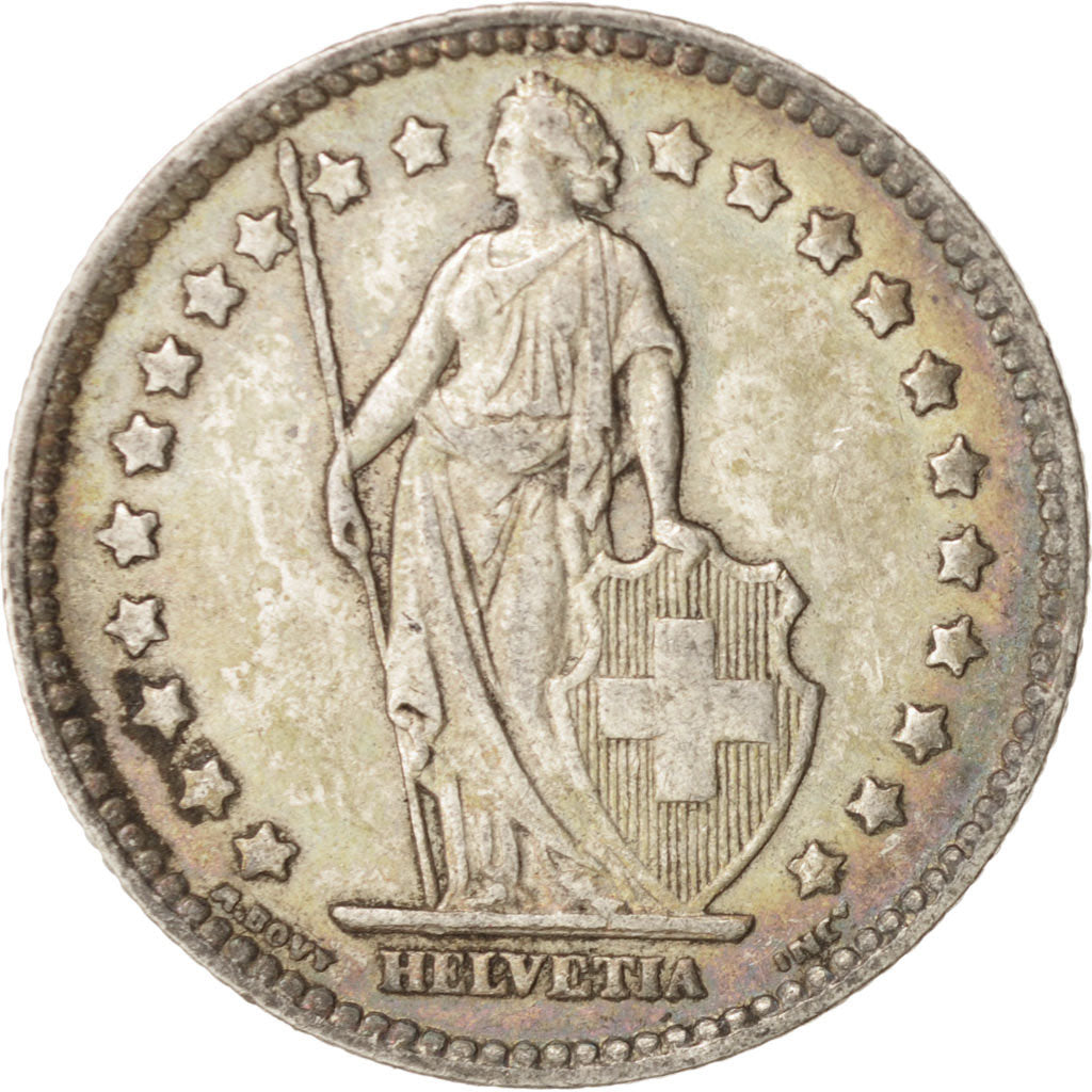 Moneda, Suiza, Franc, 1920, Bern, MBC+, Plata, KM:24