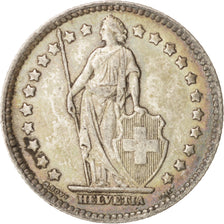 Moneda, Suiza, Franc, 1920, Bern, MBC+, Plata, KM:24