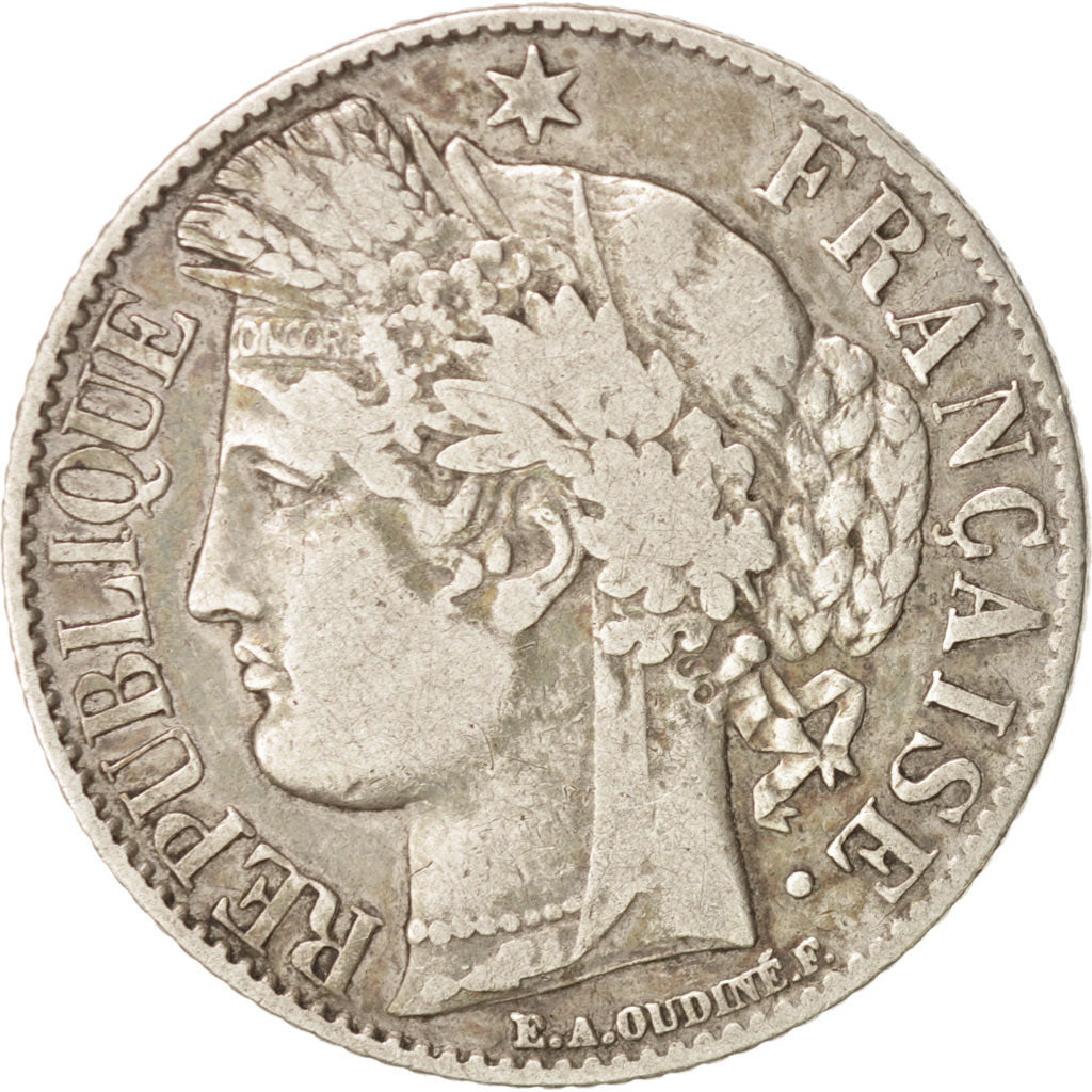Coin, France, Cérès, Franc, 1887, Paris, VF(30-35), Silver, KM:822.1