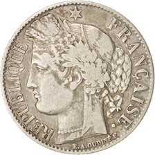 Coin, France, Cérès, Franc, 1887, Paris, VF(30-35), Silver, KM:822.1