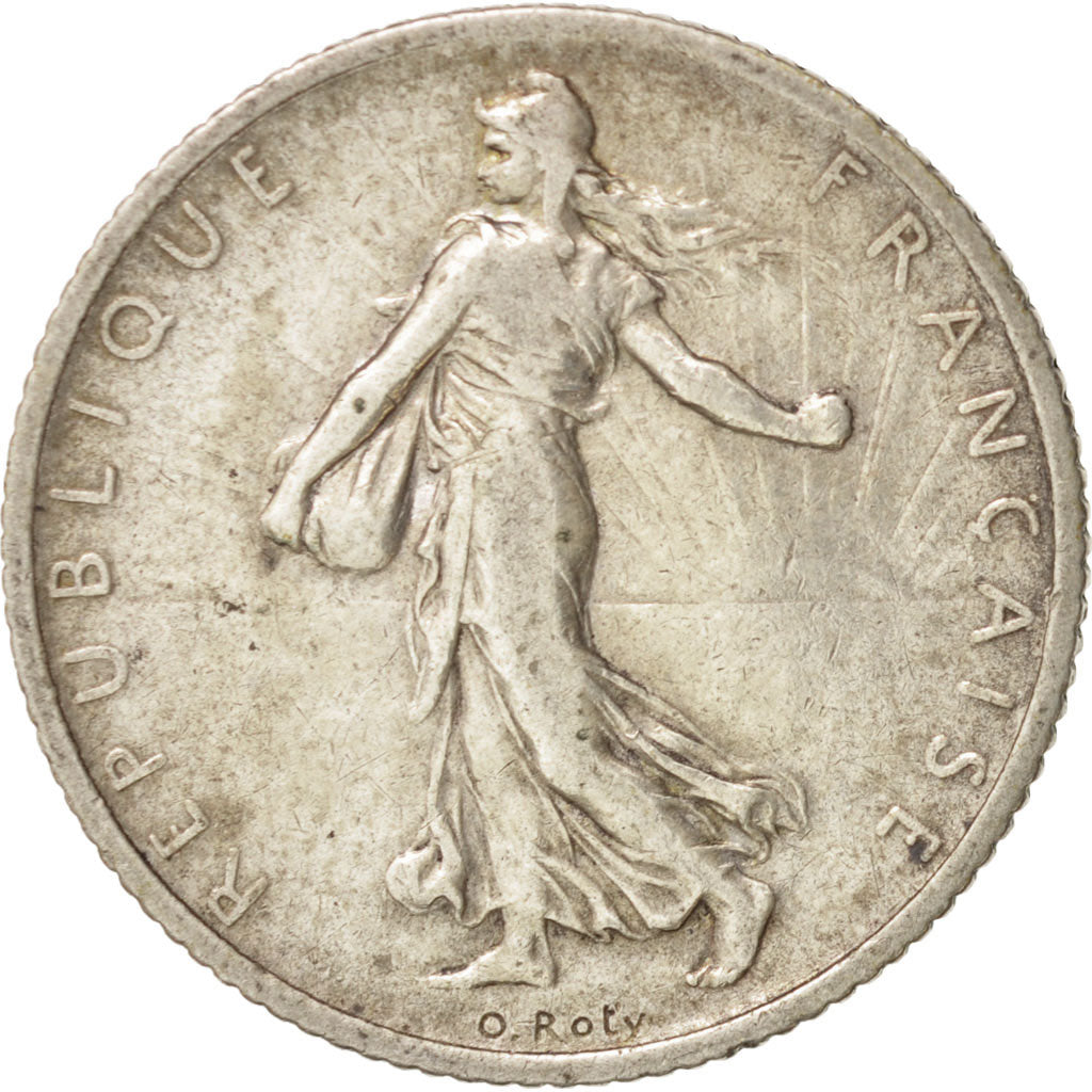 Coin, France, Semeuse, Franc, 1908, Paris, VF(20-25), Silver, KM:844.1