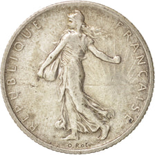 Coin, France, Semeuse, Franc, 1908, Paris, VF(20-25), Silver, KM:844.1