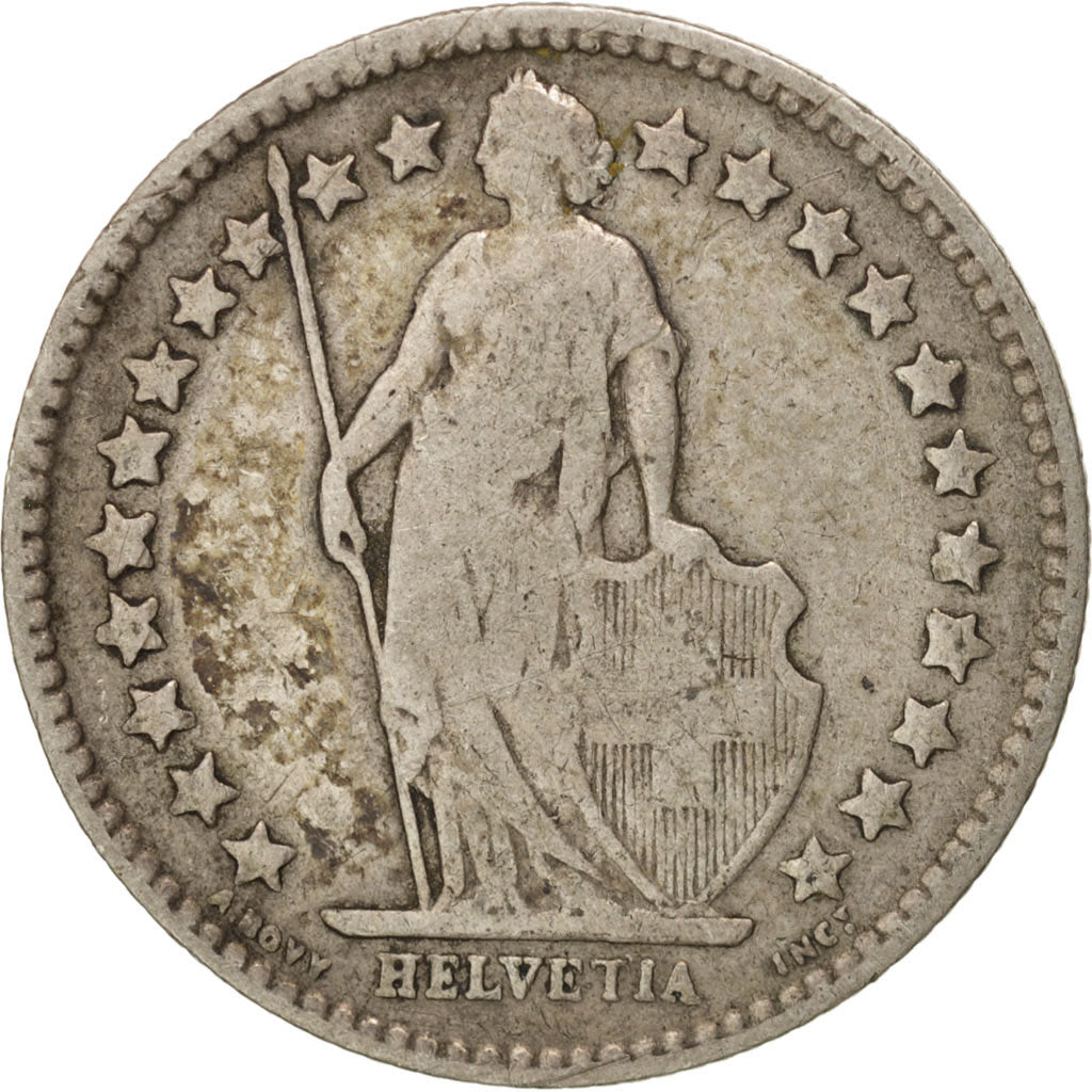 Switzerland, 1/2 Franc, 1904, Bern, VF(20-25), Silver, KM:23