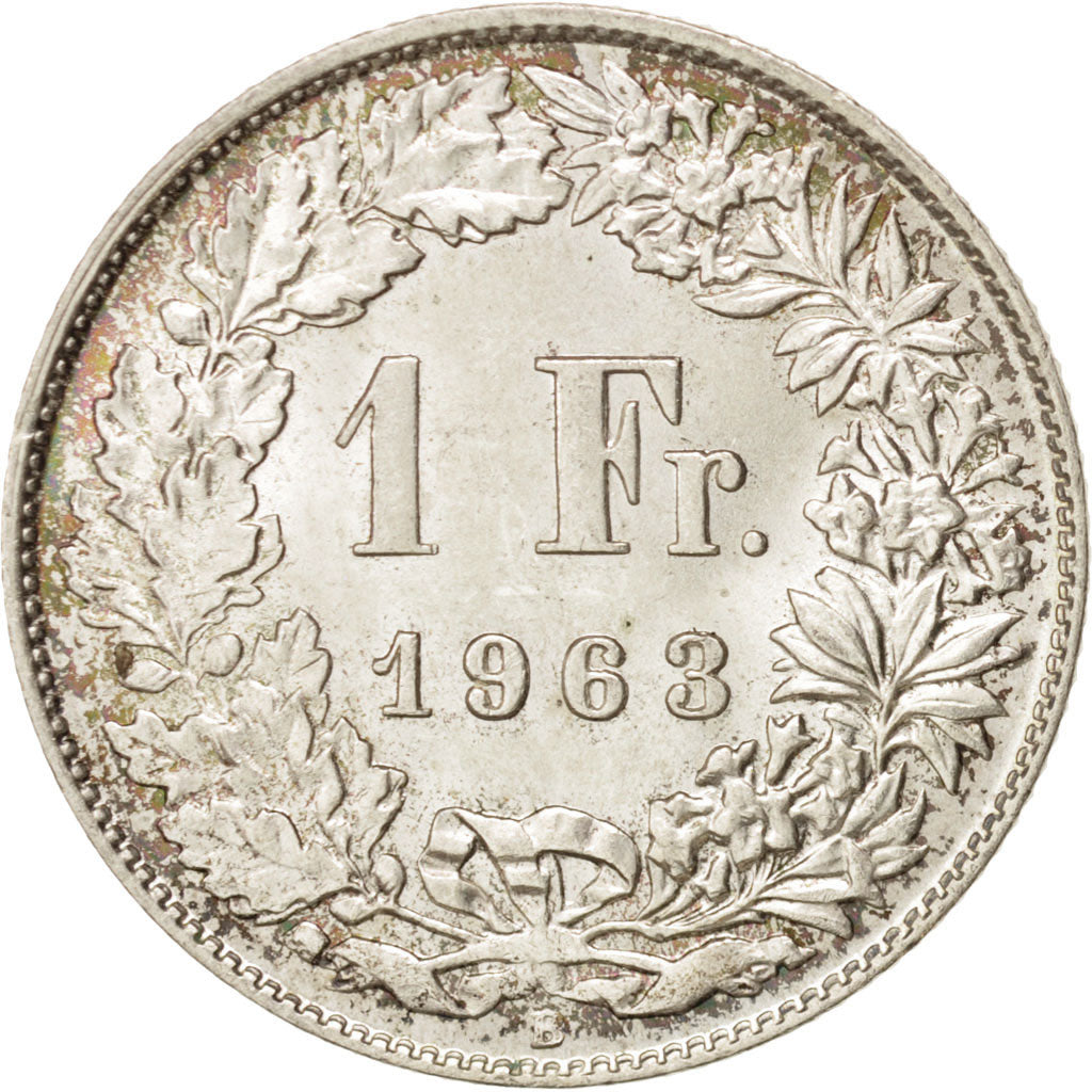 Monnaie, Suisse, Franc, 1963, Bern, FDC, Argent, KM:24