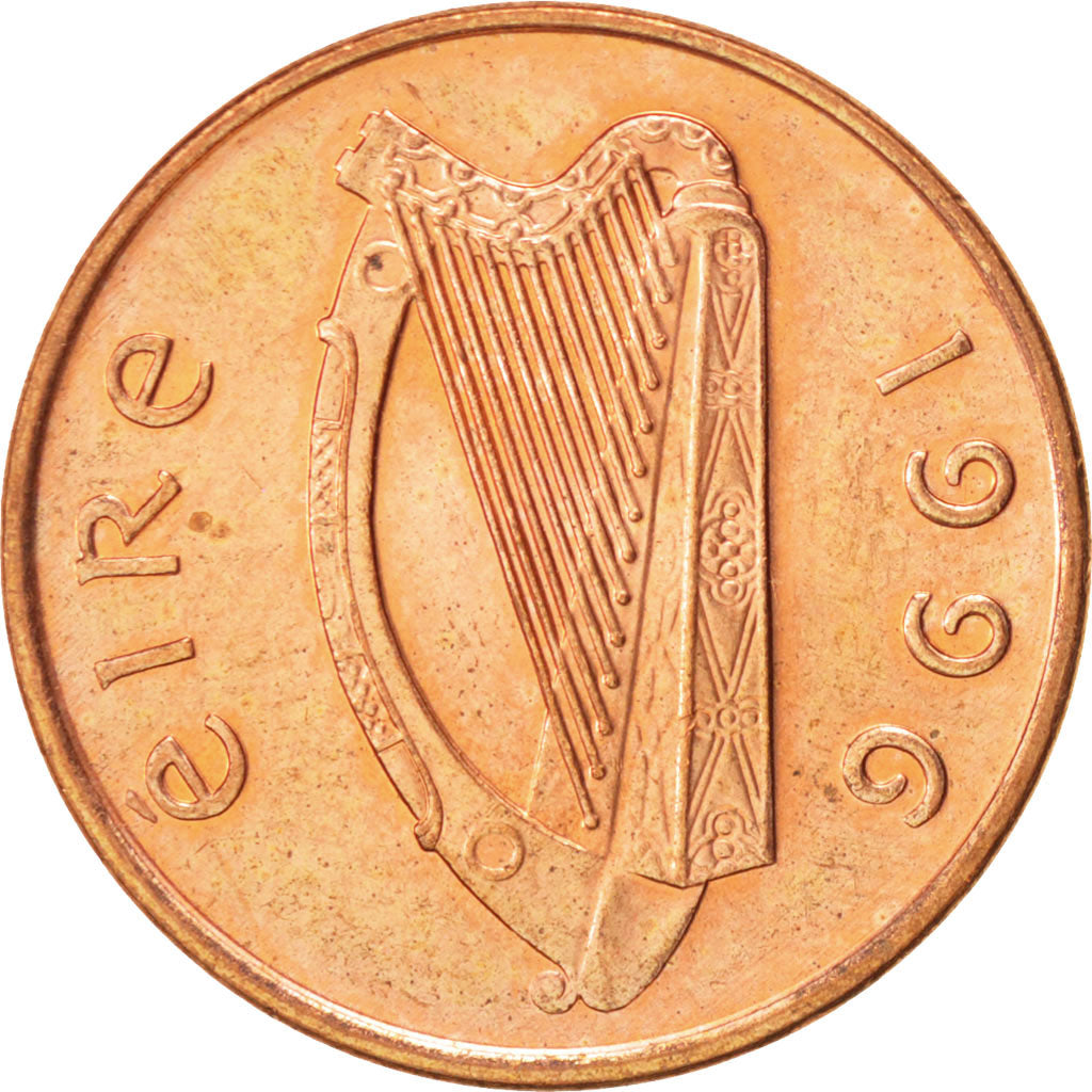 Coin, IRELAND REPUBLIC, Penny, 1996, AU(55-58), Copper Plated Steel, KM:20a
