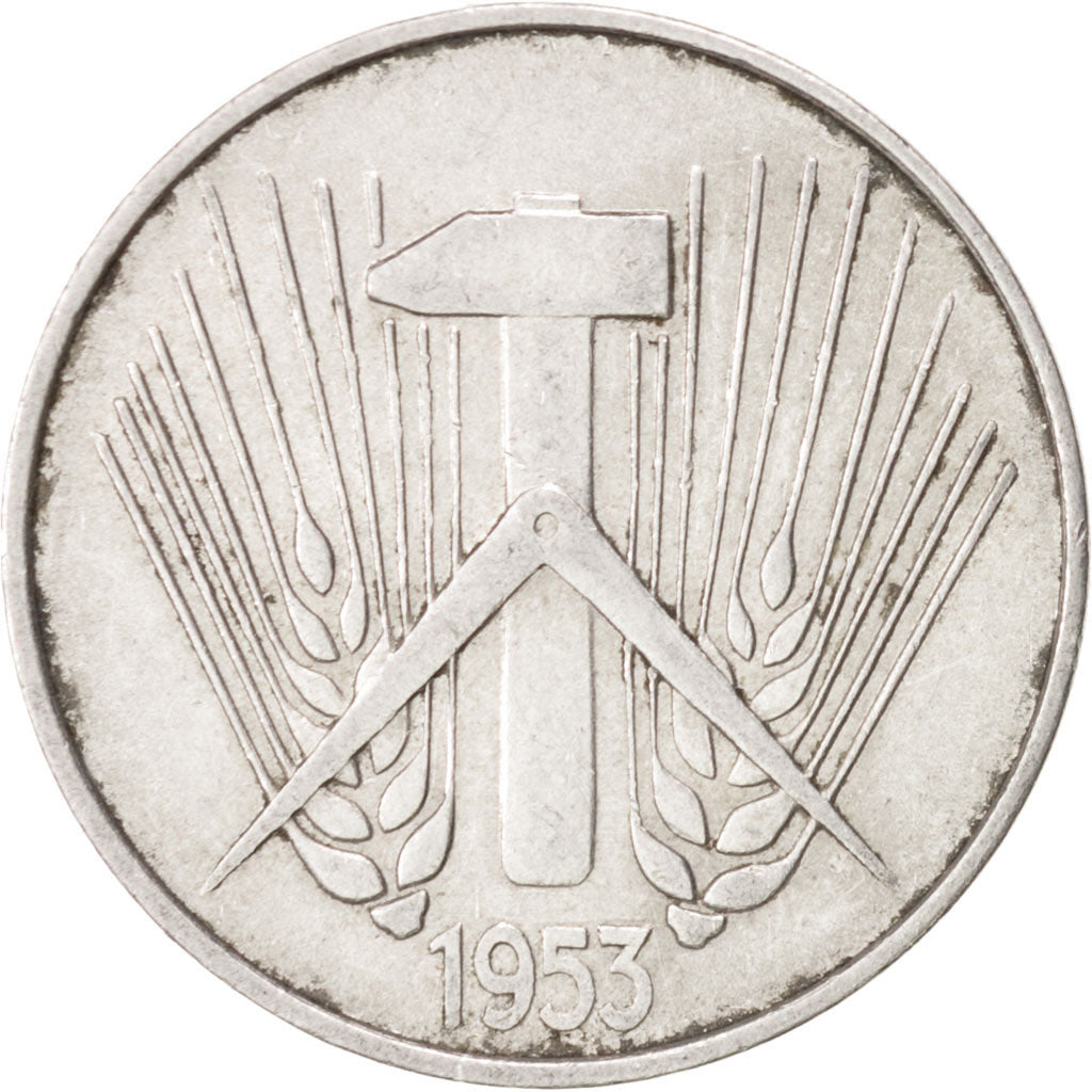 Monnaie, GERMAN-DEMOCRATIC REPUBLIC, 10 Pfennig, 1953, Berlin, TTB+, Aluminium