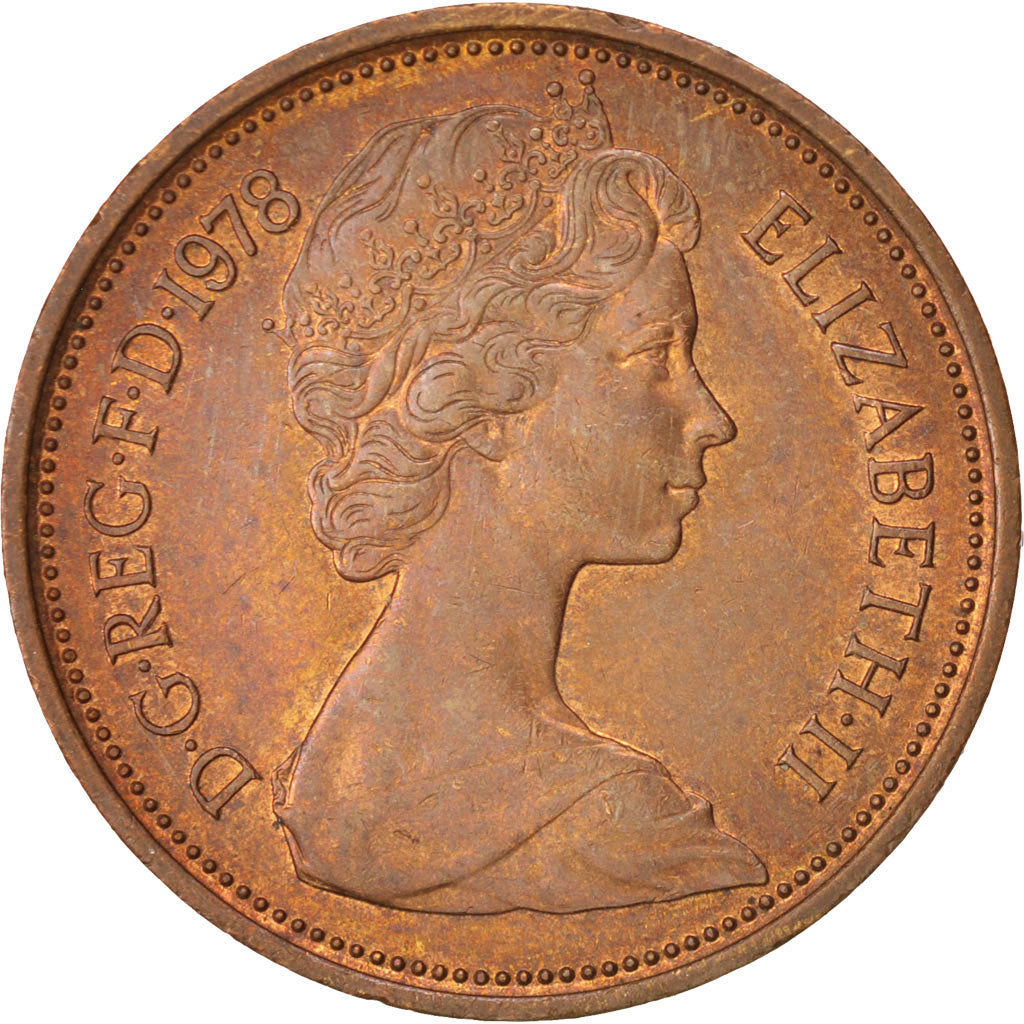 Münze, Großbritannien, Elizabeth II, 2 New Pence, 1978, VZ, Bronze, KM:916