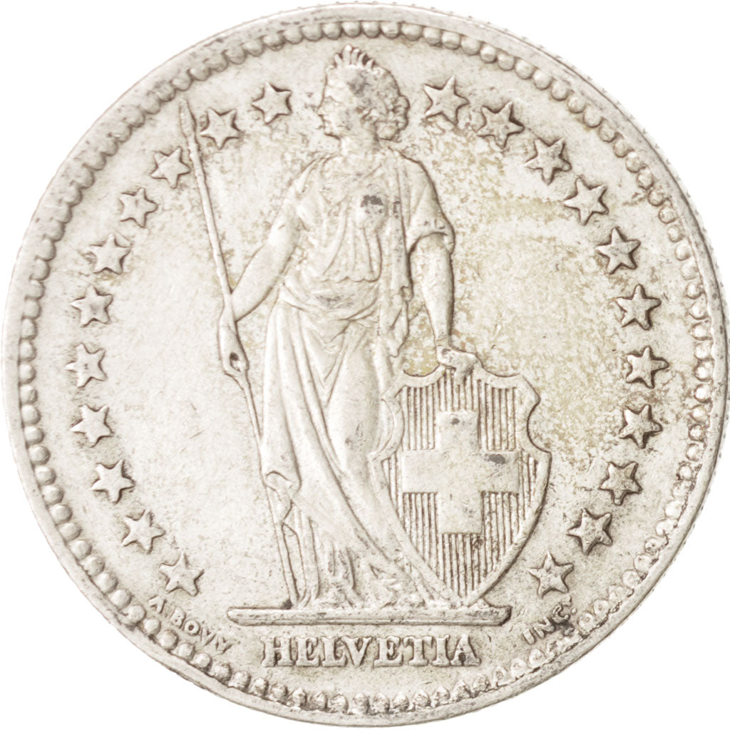Münze, Schweiz, 2 Francs, 1944, Bern, SS+, Silber, KM:21