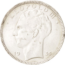 Belgium, 20 Francs, 20 Frank, 1935, EF(40-45), Silver, KM:105