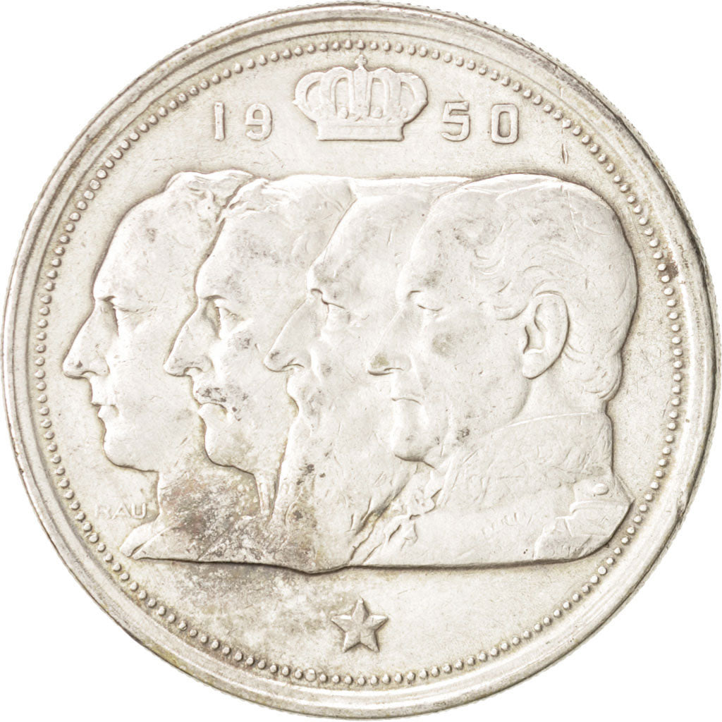 Coin, Belgium, 100 Francs, 100 Frank, 1950, AU(50-53), Silver, KM:138.1