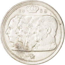 Moneda, Bélgica, 100 Francs, 100 Frank, 1950, MBC+, Plata, KM:138.1