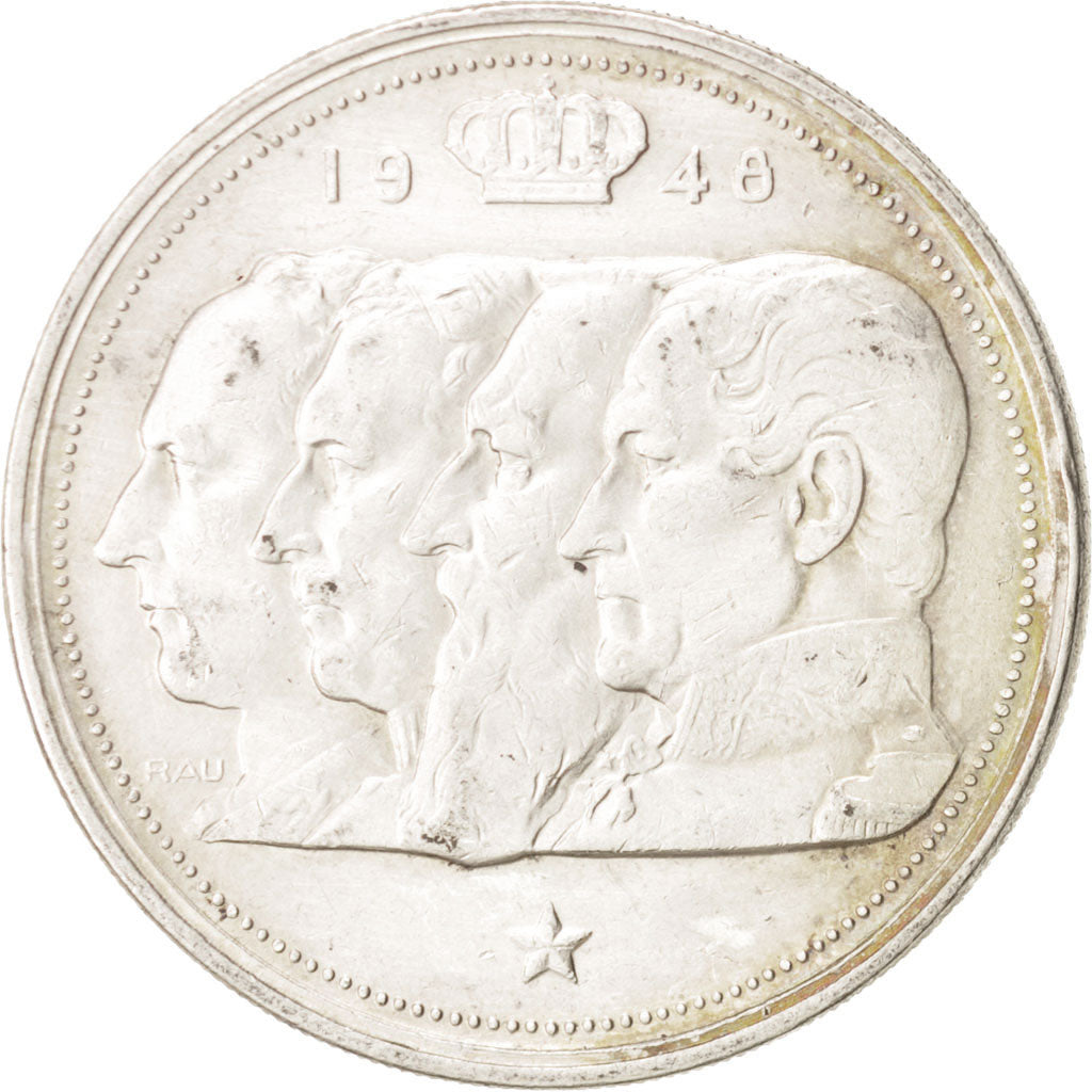 Coin, Belgium, 100 Francs, 100 Frank, 1948, AU(50-53), Silver, KM:139.1