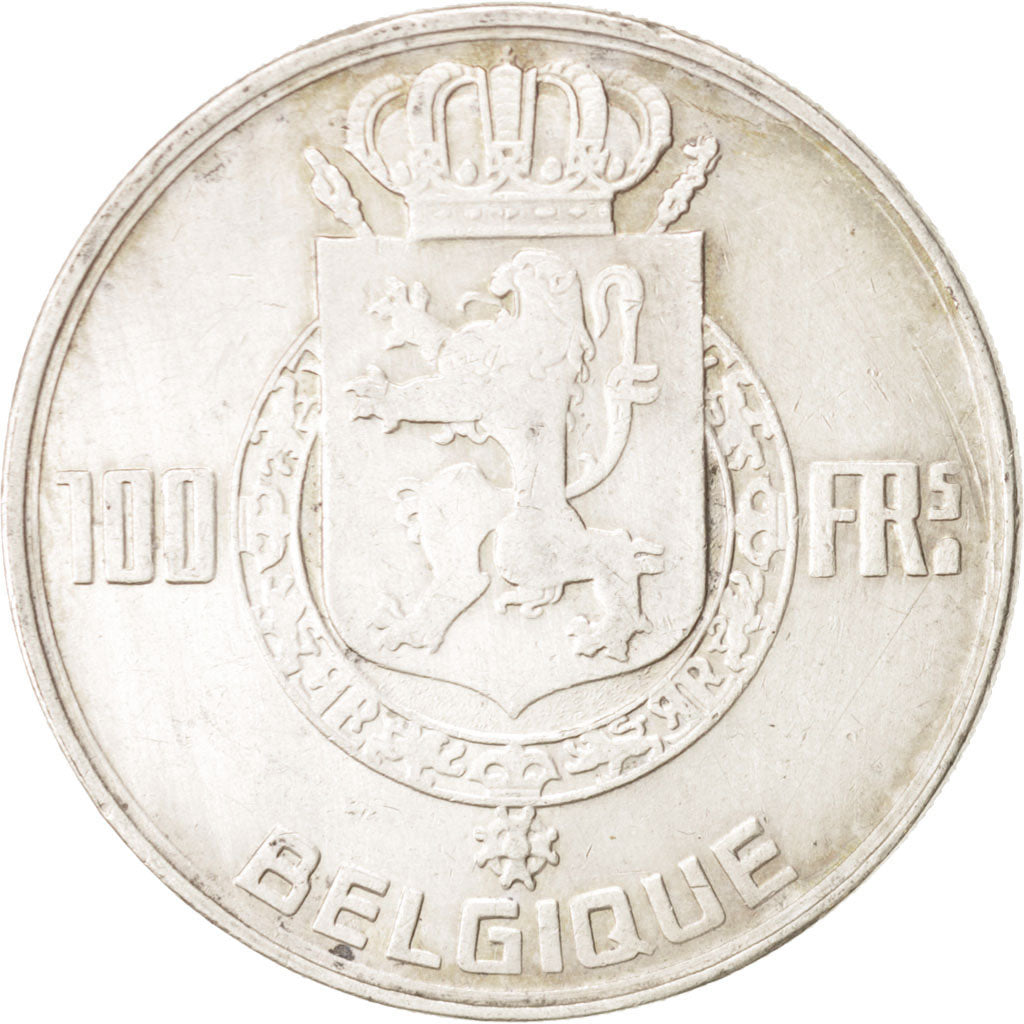 Coin, Belgium, 100 Francs, 100 Frank, 1948, AU(50-53), Silver, KM:139.1