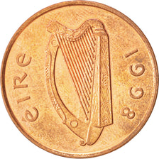 IRELAND REPUBLIC, 2 Pence, 1998, AU(55-58), Copper Plated Steel, KM:21a
