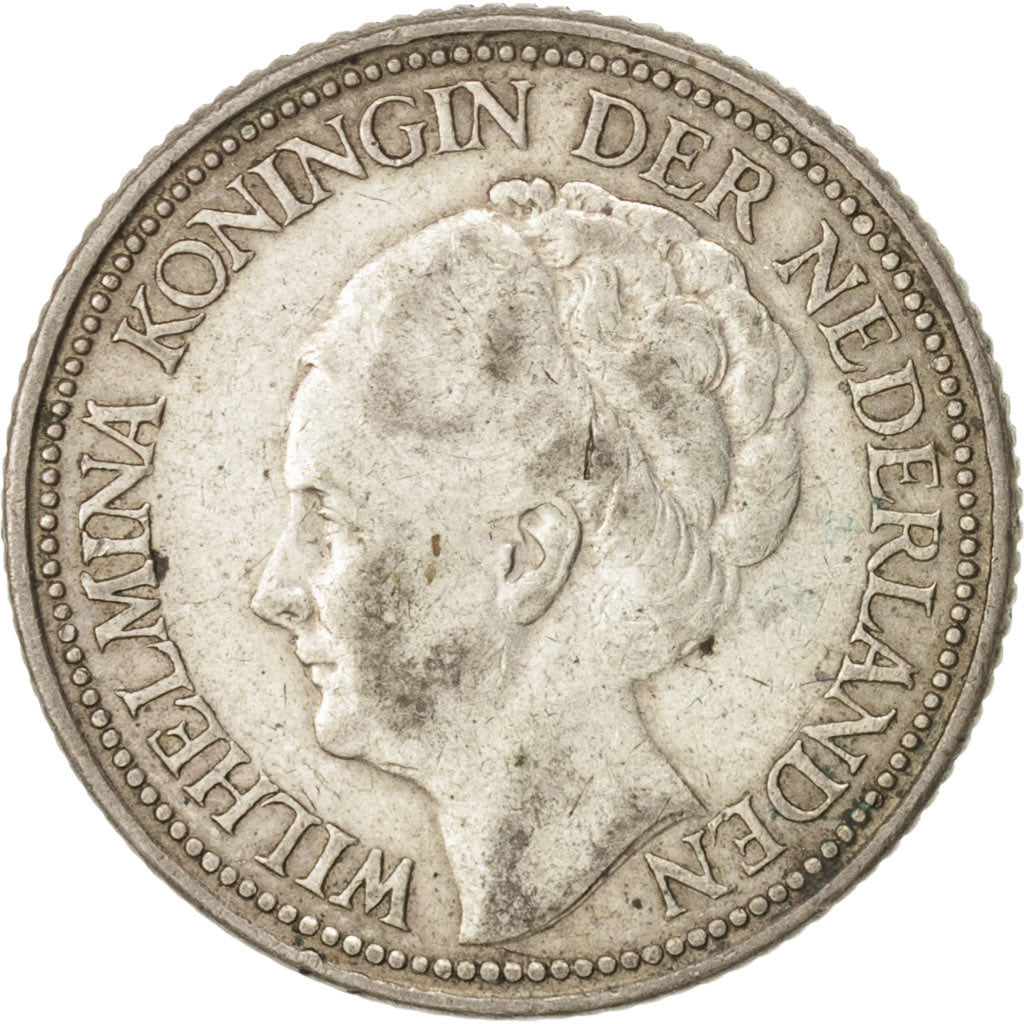 Moneta, Paesi Bassi, Wilhelmina I, 25 Cents, 1939, BB+, Argento, KM:164