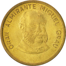 Perú, 50 Centimos, 1986, Lima, EBC+, Latón, KM:295