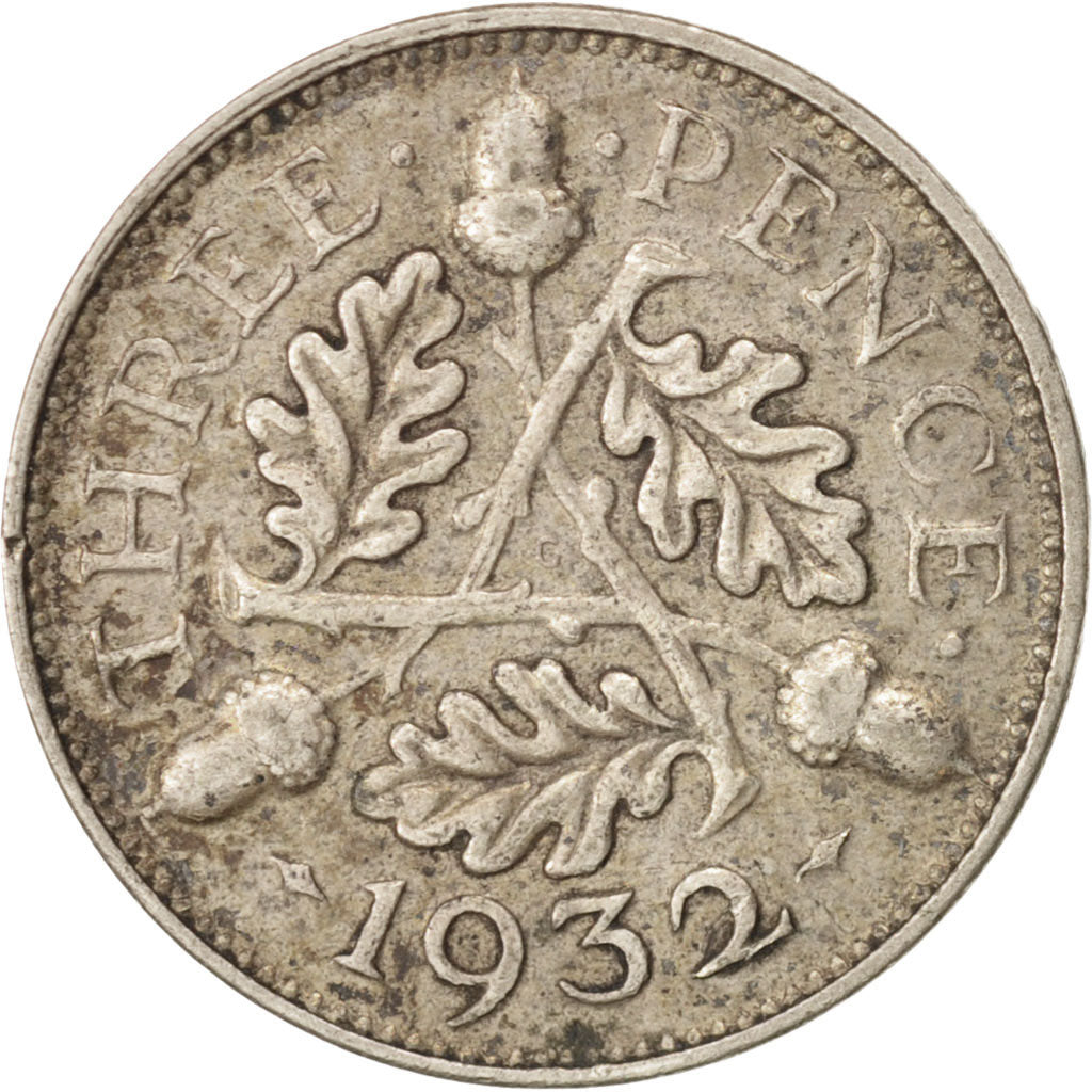 Great Britain, George V, 3 Pence, 1932, EF(40-45), Silver, KM:831