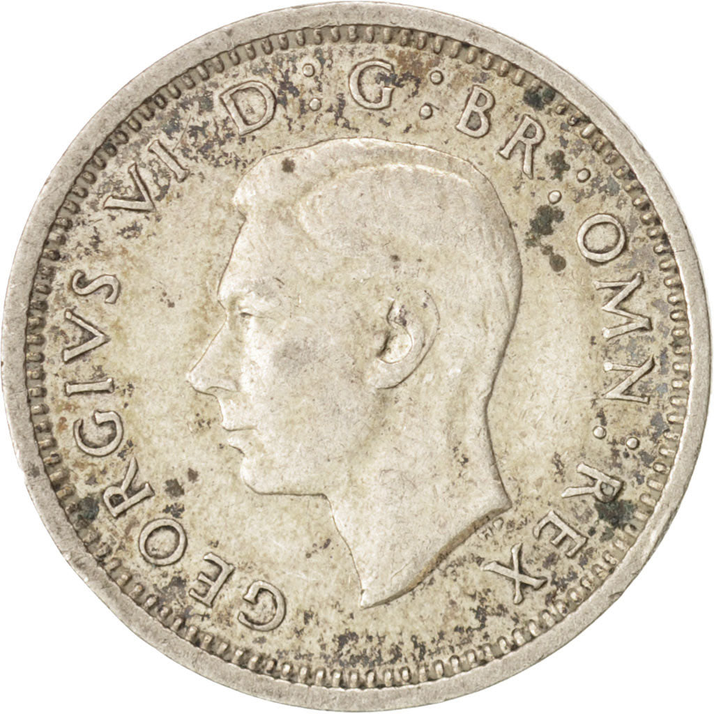 Moneta, Gran Bretagna, George VI, 3 Pence, 1940, BB+, Argento, KM:848
