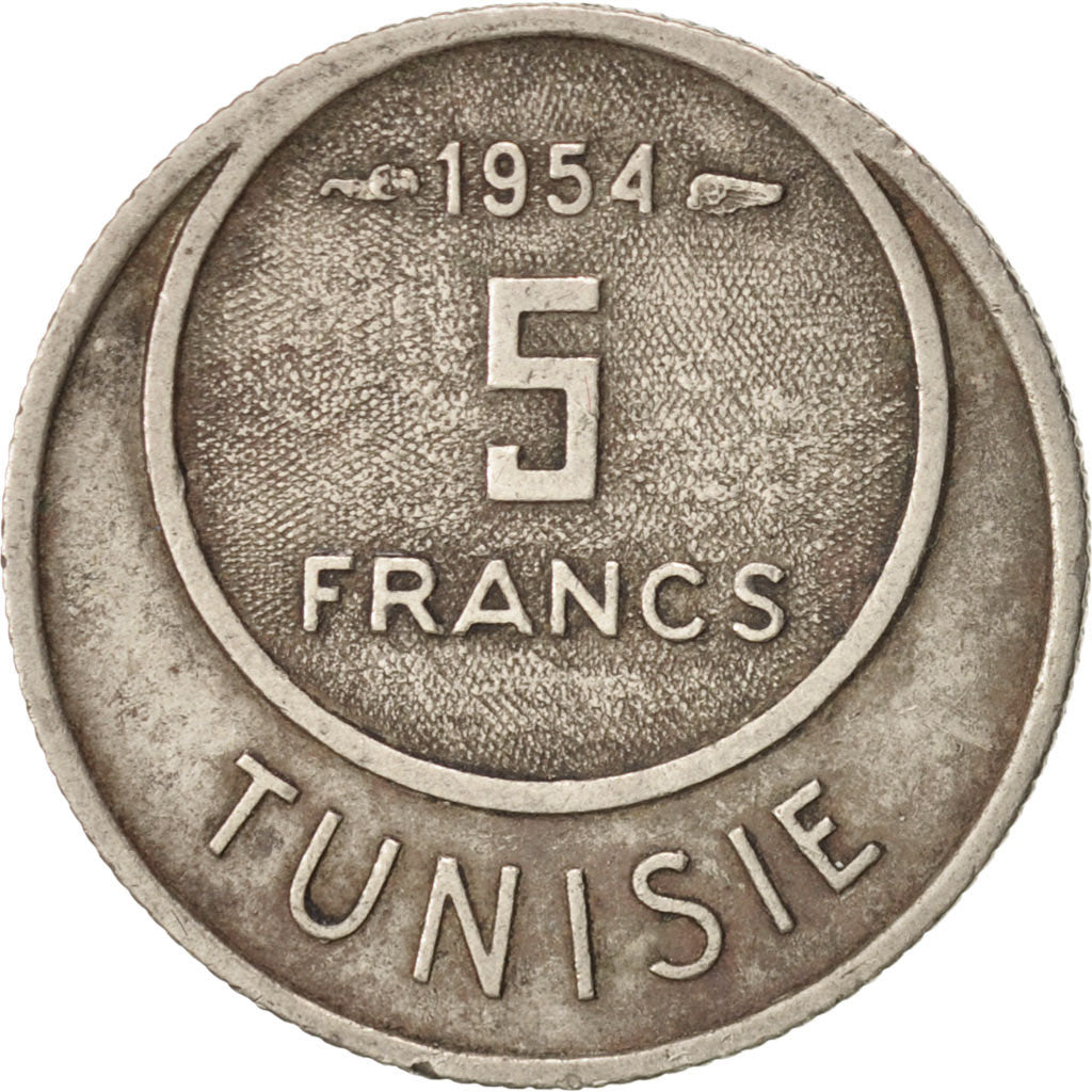 Münze, Tunesien, Muhammad al-Amin Bey, 100 Francs, 1954, Paris, SS
