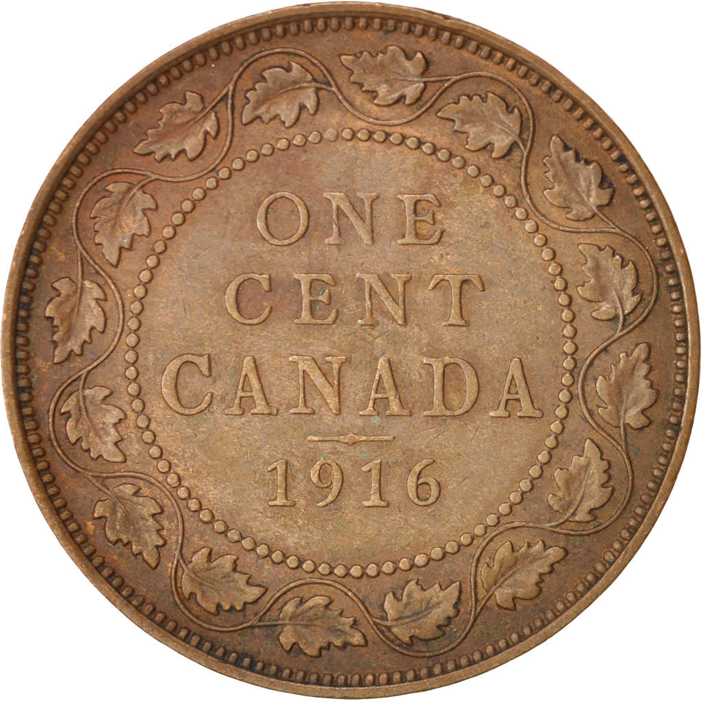 Coin, Canada, George V, Cent, 1916, Royal Canadian Mint, Ottawa, EF(40-45)