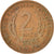Moneda, Estados del Caribe Oriental , Elizabeth II, 2 Cents, 1965, BC+, Bronce