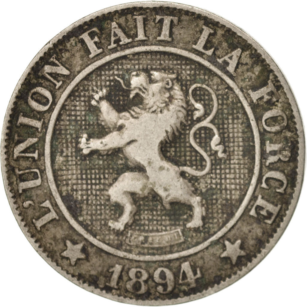 Coin, Belgium, Leopold II, 10 Centimes, 1894, EF(40-45), Copper-nickel, KM:42