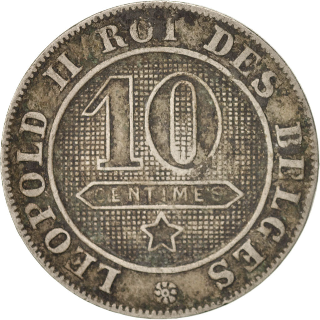 Coin, Belgium, Leopold II, 10 Centimes, 1894, EF(40-45), Copper-nickel, KM:42