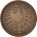 Coin, GERMANY - EMPIRE, Wilhelm I, 2 Pfennig, 1874, Frankfurt, EF(40-45)