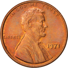 Coin, United States, Lincoln Cent, Cent, 1971, U.S. Mint, Philadelphia