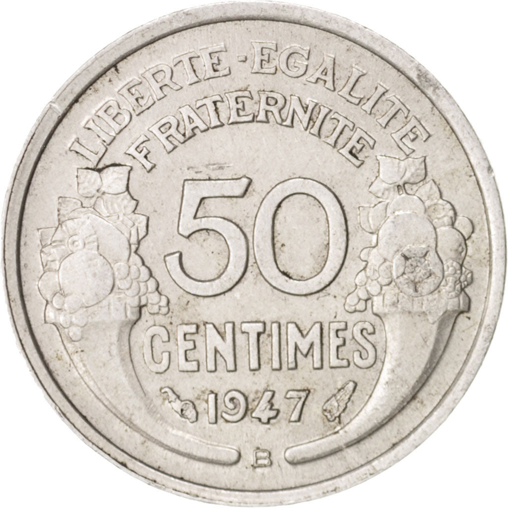 Monnaie, France, Morlon, 50 Centimes, 1947, Beaumont - Le Roger, SPL, Aluminium