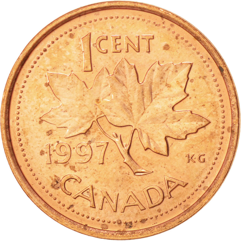 Canada, Elizabeth II, Cent, 1997, Royal Canadian Mint, Ottawa, MS(63), Copper