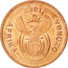 Coin, South Africa, 5 Cents, 2001, Pretoria, AU(55-58), Copper Plated Steel