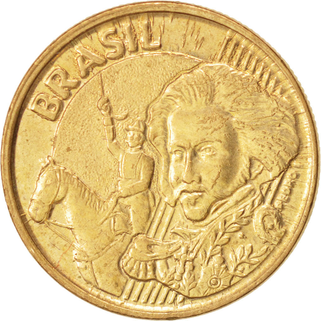 Coin, Brazil, 10 Centavos, 1998, AU(55-58), Bronze Plated Steel, KM:649.2