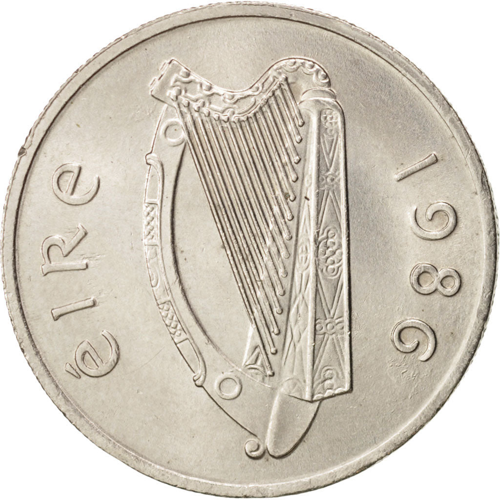 Coin, IRELAND REPUBLIC, 5 Pence, 1986, MS(63), Copper-nickel, KM:22