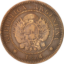 Argentine, Centavo, 1884, TTB, Bronze, KM:32
