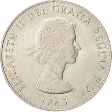 Coin, Great Britain, Elizabeth II, Crown, 1965, AU(55-58), Copper-nickel, KM:910