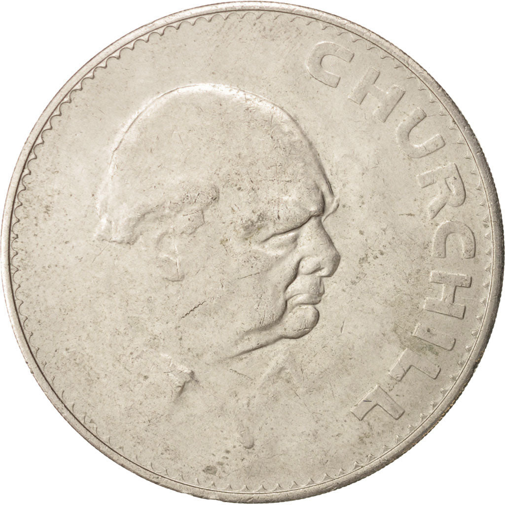 Coin, Great Britain, Elizabeth II, Crown, 1965, AU(55-58), Copper-nickel, KM:910