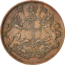 INDIA-BRITISH, 1/4 Anna, 1835, EF(40-45), Copper, KM:446.2