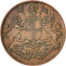 INDIA BRITÁNICA, 1/4 Anna, 1835, MBC, Cobre, KM:446.2