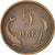 Monnaie, Danemark, Christian IX, 5 Öre, 1884, TTB, Bronze, KM:794.1