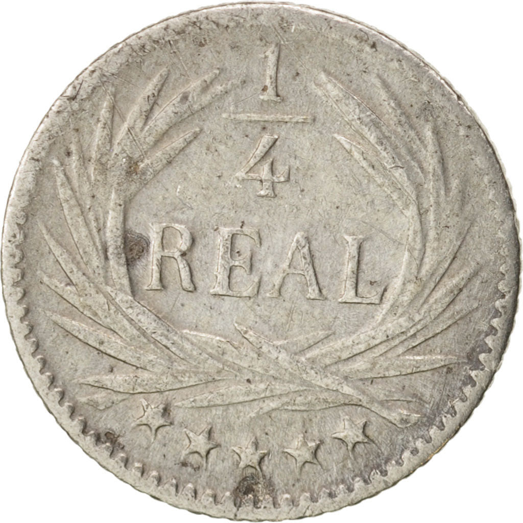 Guatemala, 1/4 Réal, 1895, Nueva Guatemala, VF(30-35), Silver, KM:162