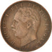 Moneda, Portugal, Luiz I, 10 Reis, 1884, MBC, Bronce, KM:526