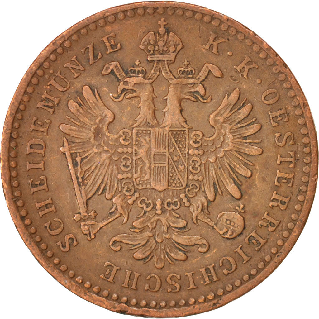 Austria, Franz Joseph I, Kreuzer, 1859, AU(50-53), Copper, KM:2186