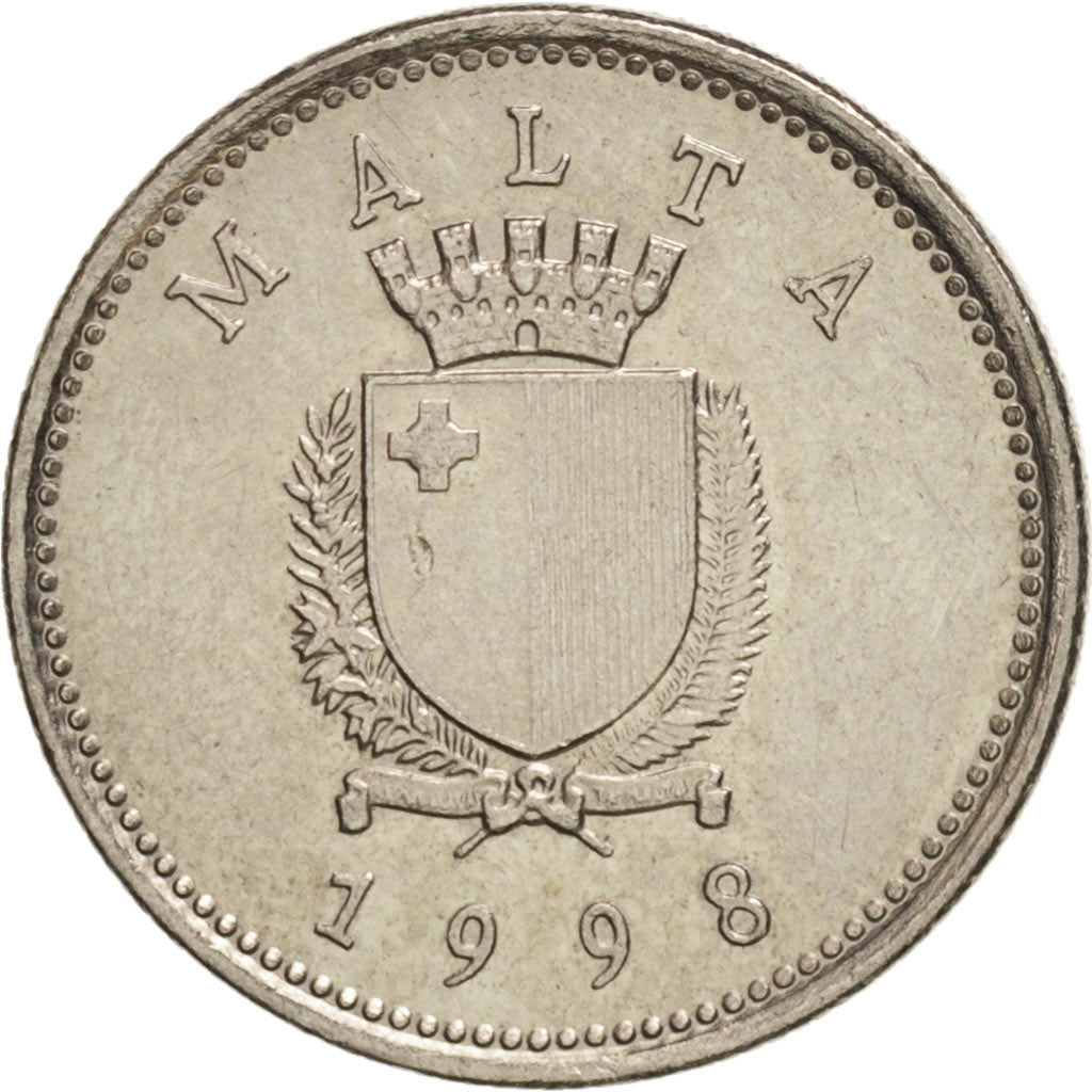 Coin, Malta, 2 Cents, 1998, AU(55-58), Copper-nickel, KM:94