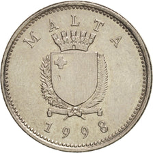 Coin, Malta, 2 Cents, 1998, AU(55-58), Copper-nickel, KM:94