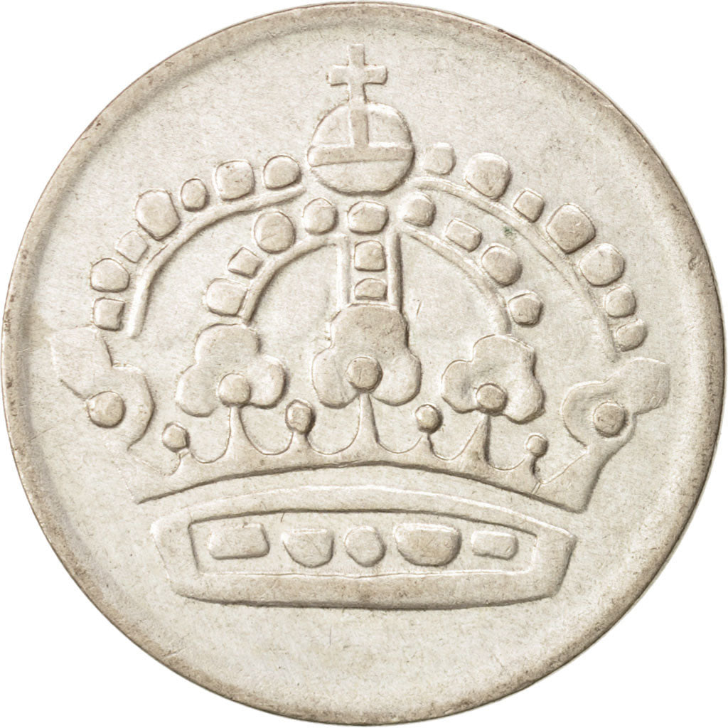 Sweden, Gustaf VI, 50 Öre, 1961, AU(50-53), Silver, KM:825