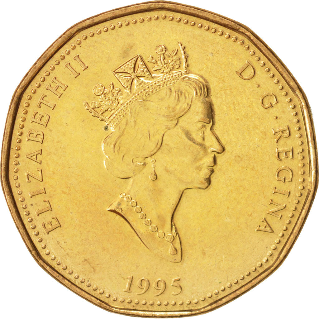 Coin, Canada, Elizabeth II, Dollar, 1995, Royal Canadian Mint, Ottawa