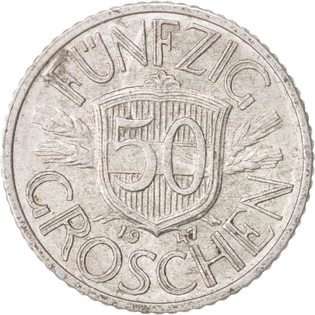 Monnaie, Autriche, 50 Groschen, 1947, SUP, Aluminium, KM:2870